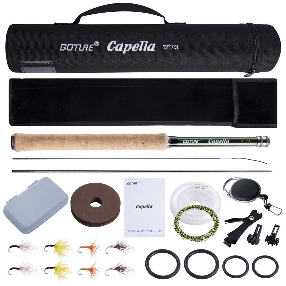 Goture Tenkara Quai Xẻ Combo 3 - đánh giá và giá Fishing Rod Carbon Fiber