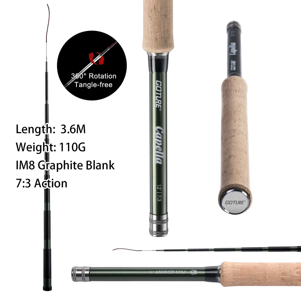 Goture 12FT Classical Tenkara  - đánh giá và giá Fishing Rod Carbon Fiber